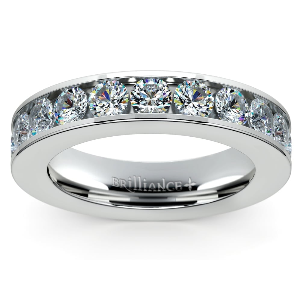 Channel Diamond Wedding Ring in Platinum (1 ctw) | 02