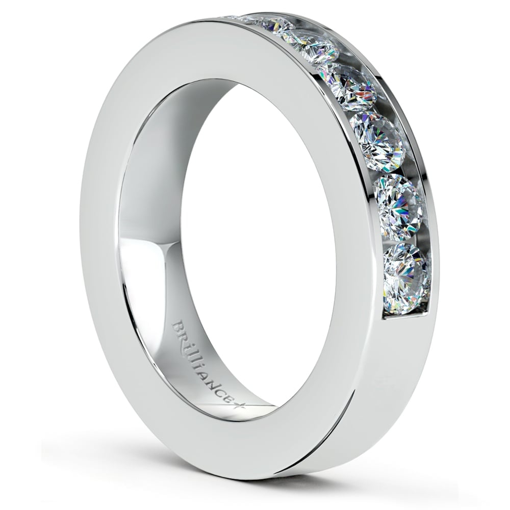 Channel Diamond Wedding Ring in Platinum (1 ctw) | Thumbnail 04