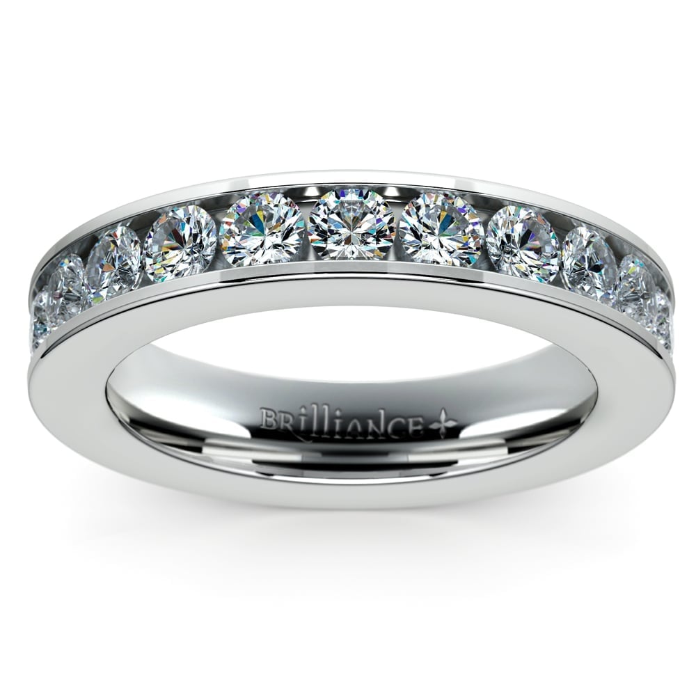White Gold Channel Set Diamond Wedding Ring (3/4 Ctw) | Thumbnail 02