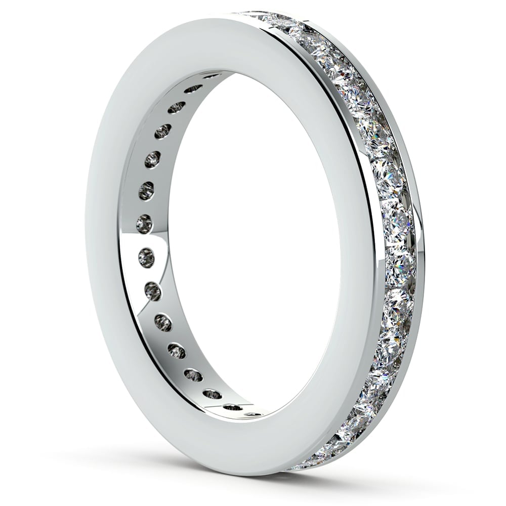 Diamond Channel Set Eternity Ring In White Gold (1 ctw) | 04