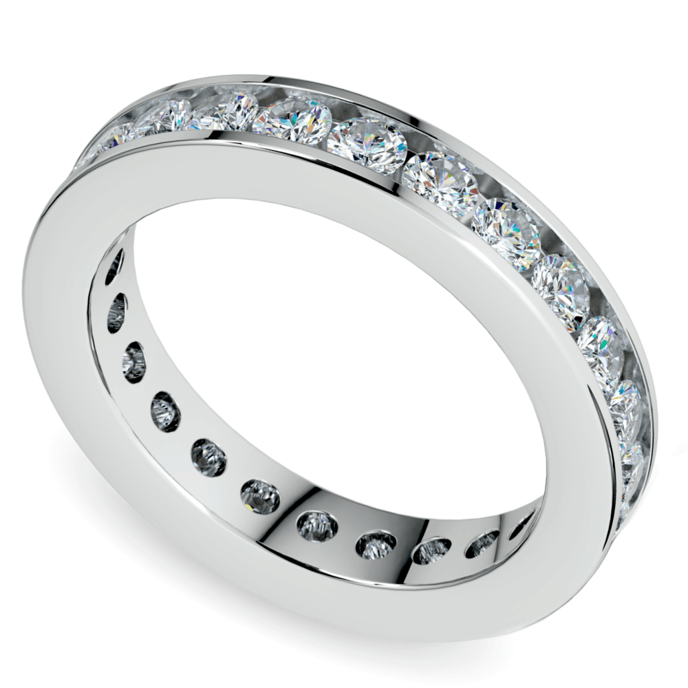 1 3/4 Ctw Diamond Channel Eternity Ring In White Gold | Zoom