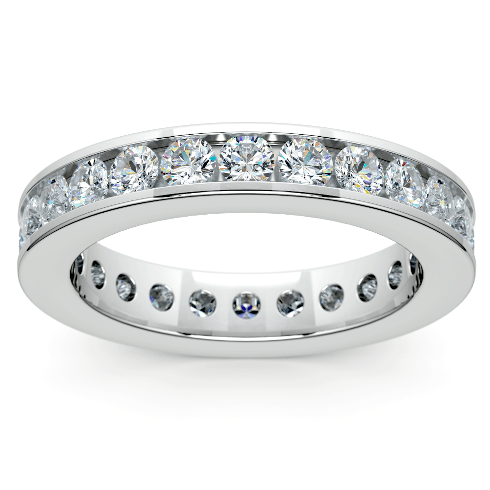 1 3/4 Ctw Diamond Channel Eternity Ring In White Gold | Thumbnail 02