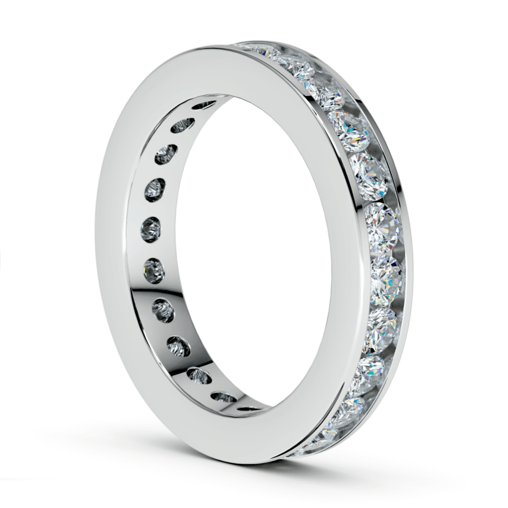 1 3/4 Ctw Diamond Channel Eternity Ring In White Gold | Thumbnail 04