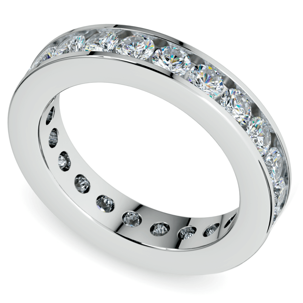 Brilliant White Gold Channel Set Eternity Ring (2 1/4 Ctw) | Zoom