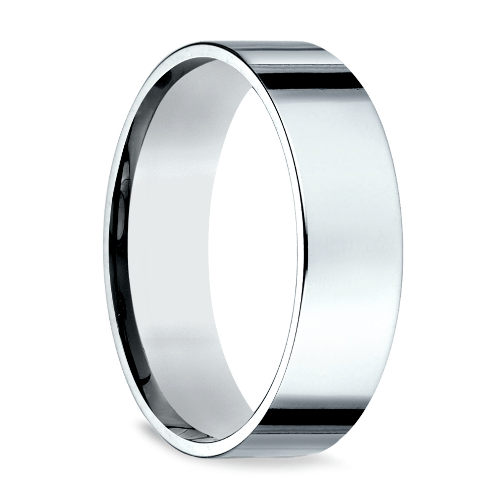 Flat Men's Wedding Ring in Palladium (6mm) | Thumbnail 02