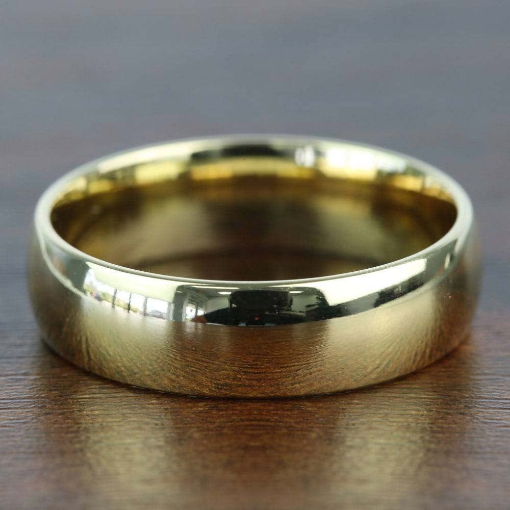 Comfort Fit Men's Wedding Ring in Yellow Gold (6mm) | 03