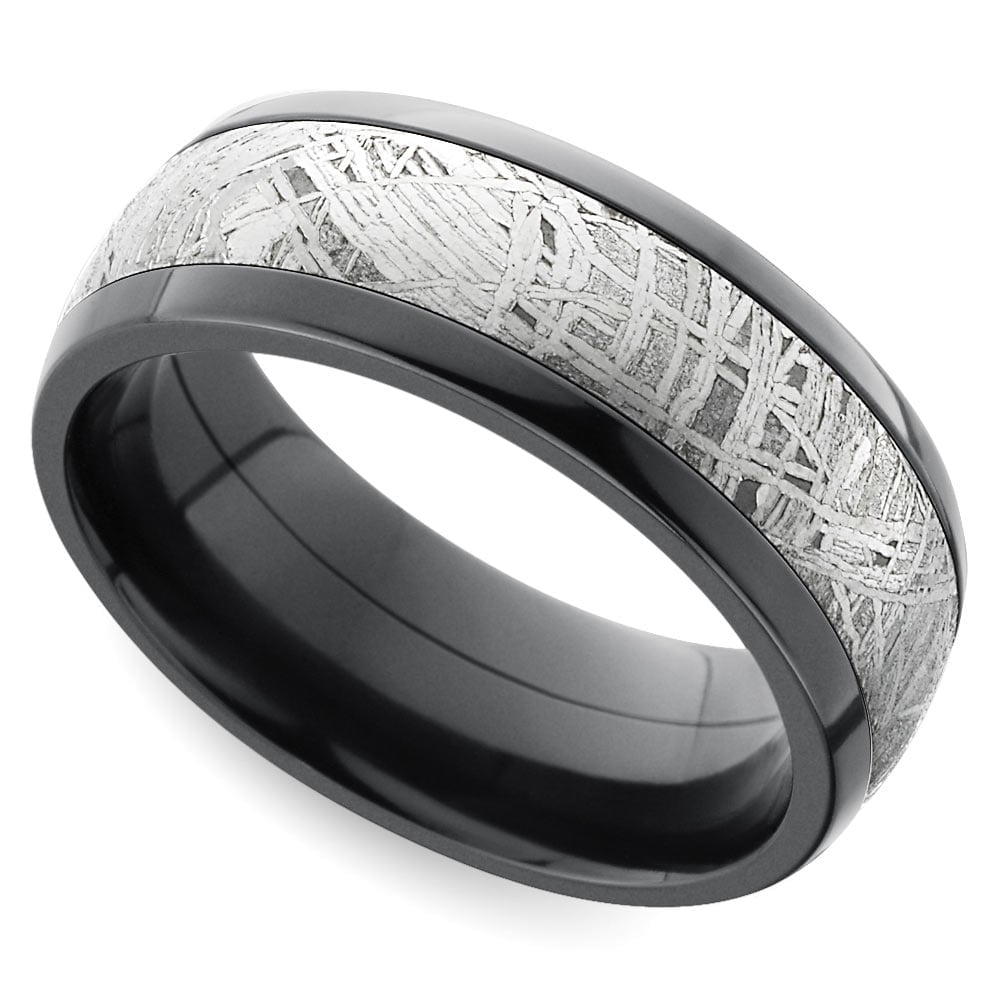 Outer Limits - Authentic Meteorite Wedding Band In Zirconium | 01