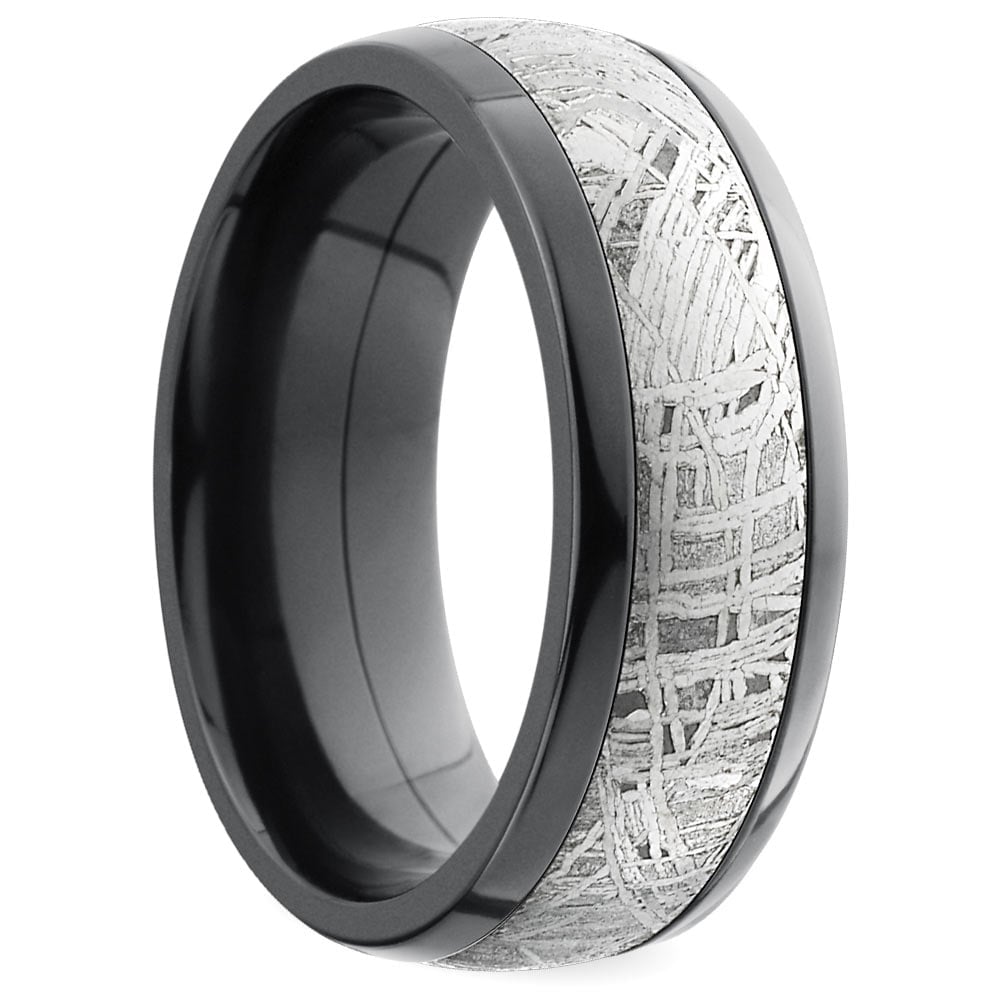 Outer Limits - Authentic Meteorite Wedding Band In Zirconium | 02