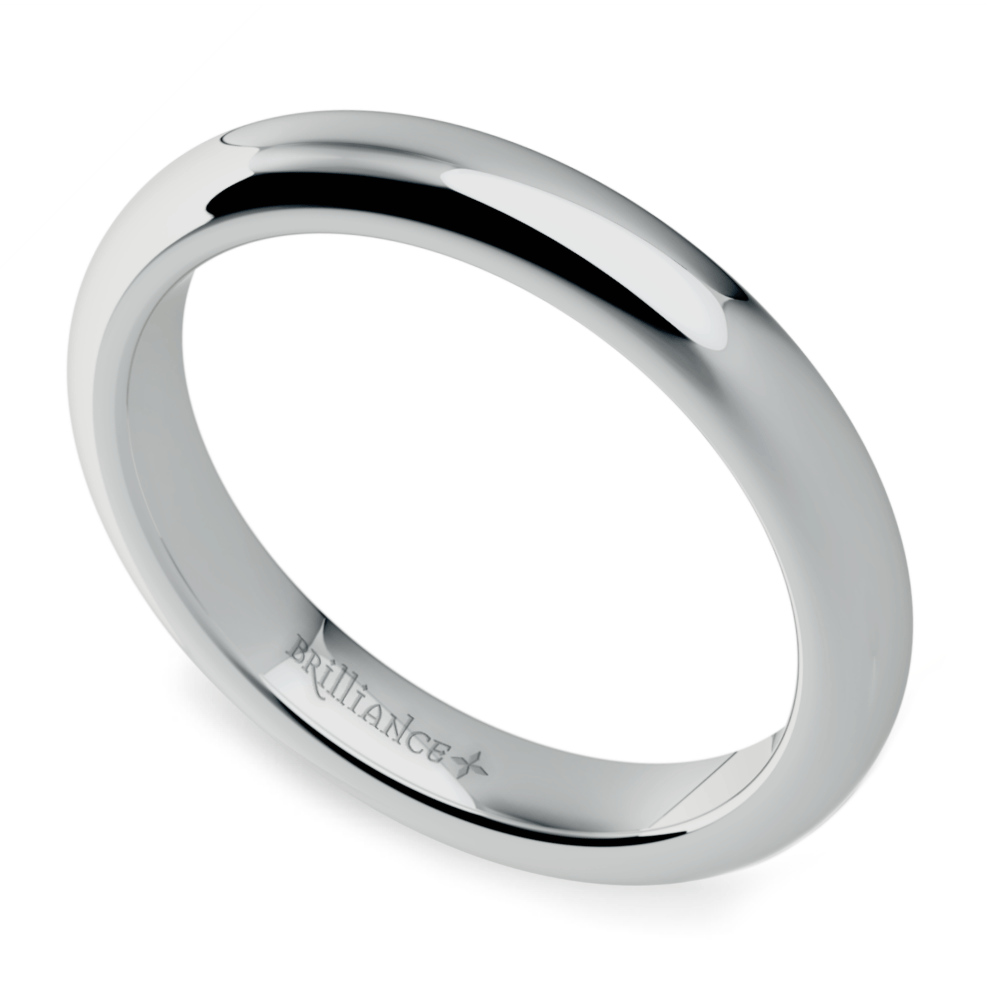 3mm Platinum Wedding Band In A Comfort Fit | Zoom