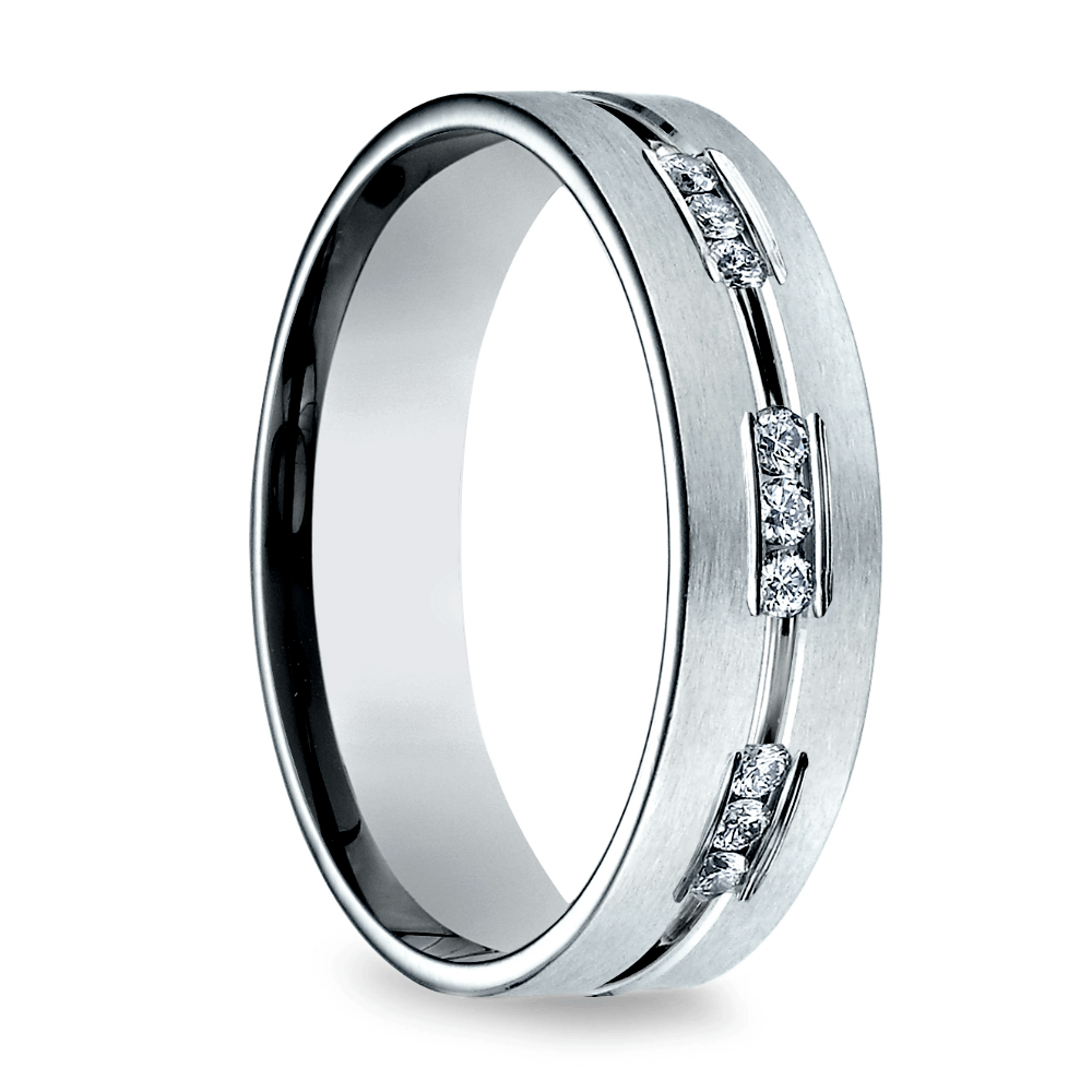 Platinum Diamond Eternity Mens Wedding Ring (6mm) | 02