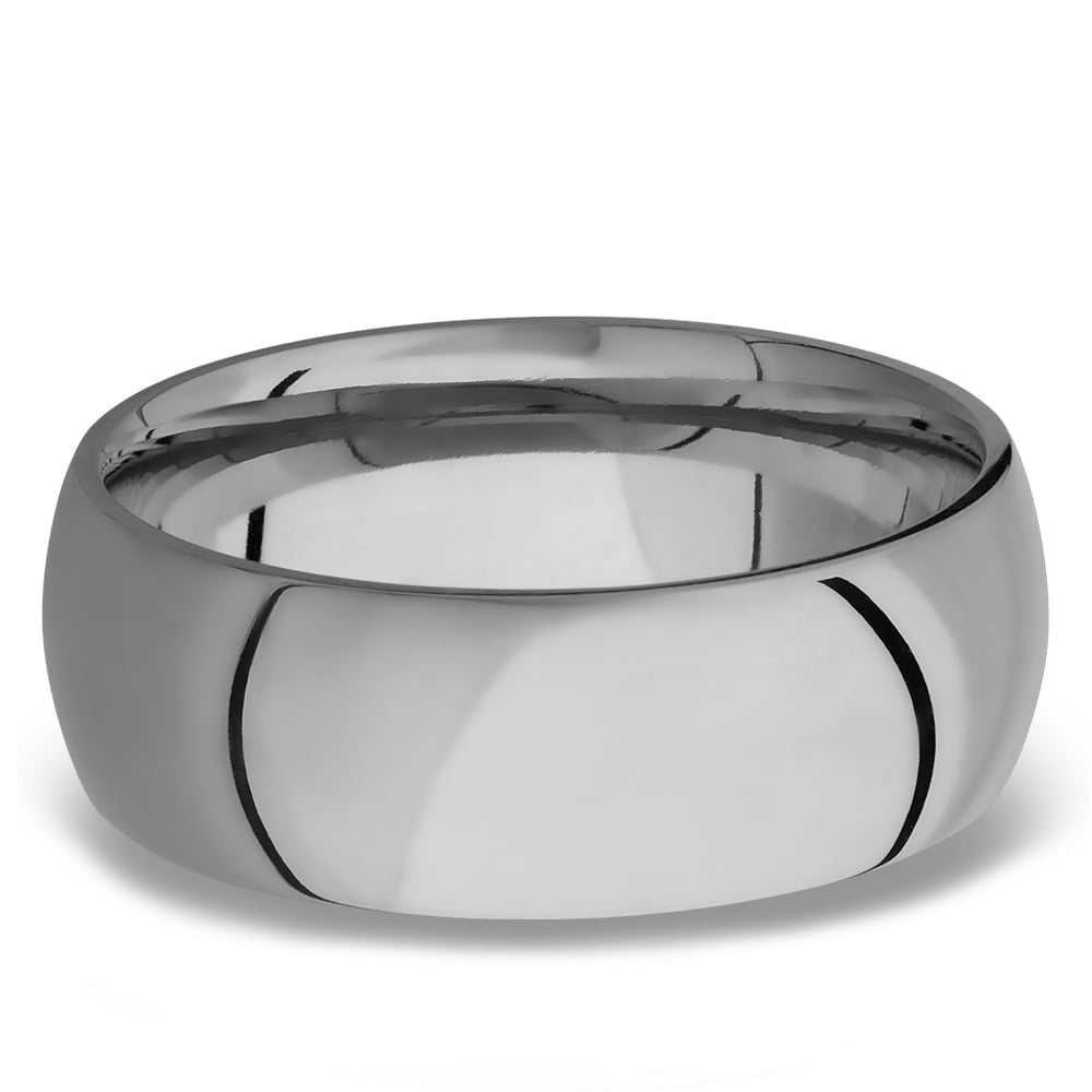 Domed Men's Wedding Ring in Titanium (8mm) | 03