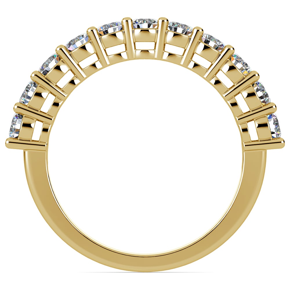 1 Ctw Eleven Stone Diamond Wedding Ring In Yellow Gold | 03