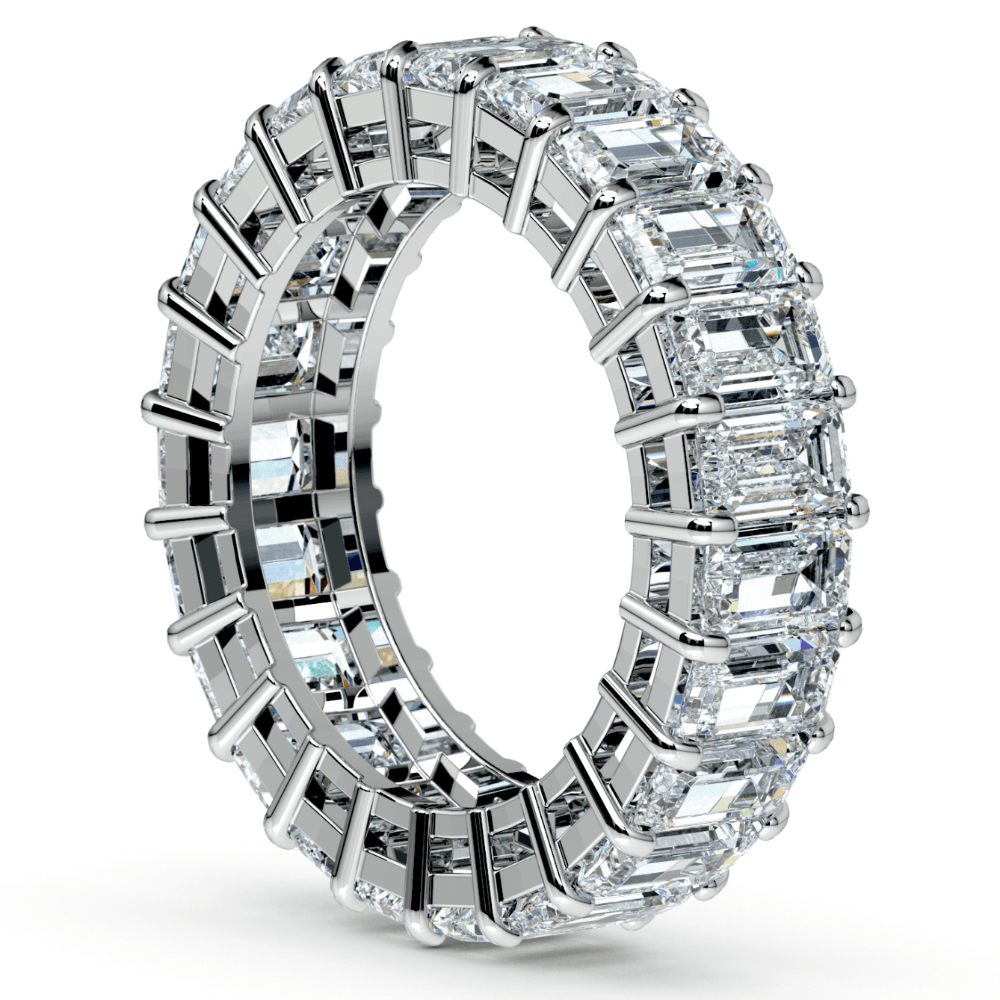 7 Carat Emerald Cut Eternity Band In White Gold  | Thumbnail 04