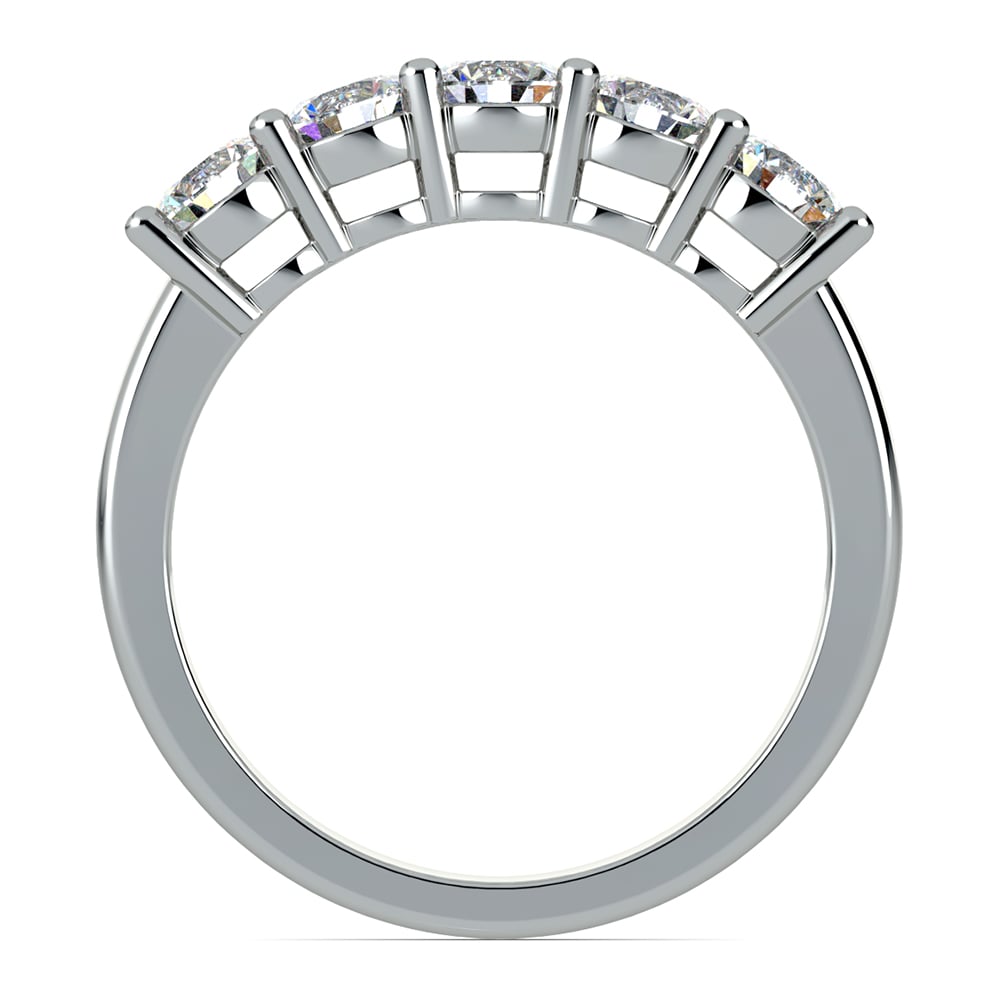 Five Diamond Wedding Ring in Platinum (1 ctw) | 03
