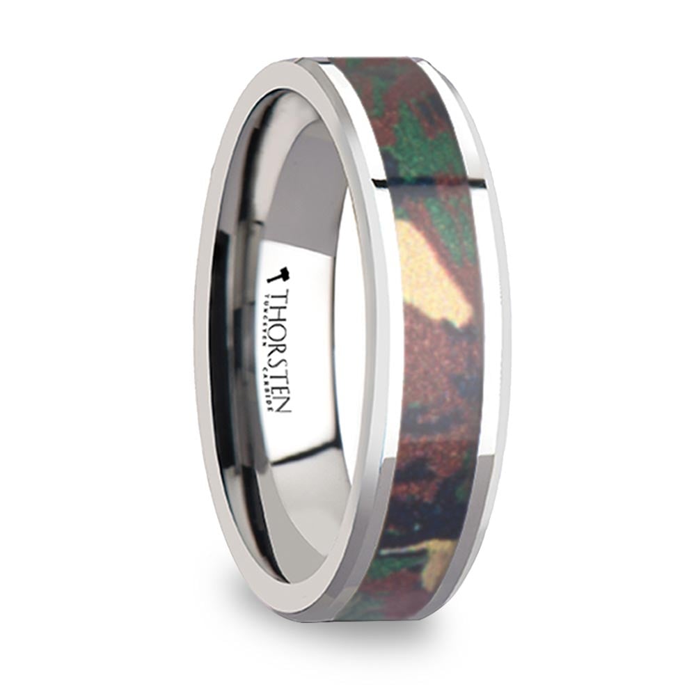 Army Camouflage Wedding Ring In Tungsten (6mm) | 02