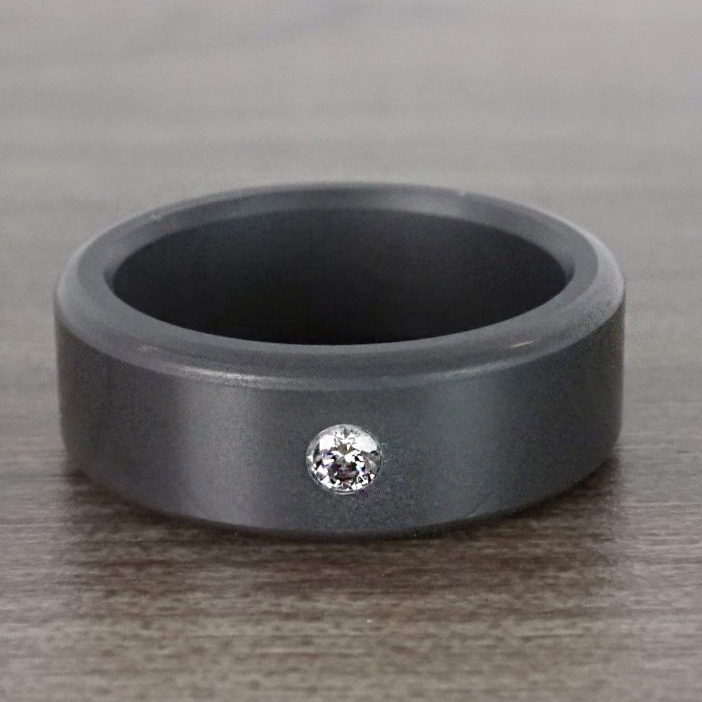 Kratos - White Diamond Polished Elysium Ring For Men | 04