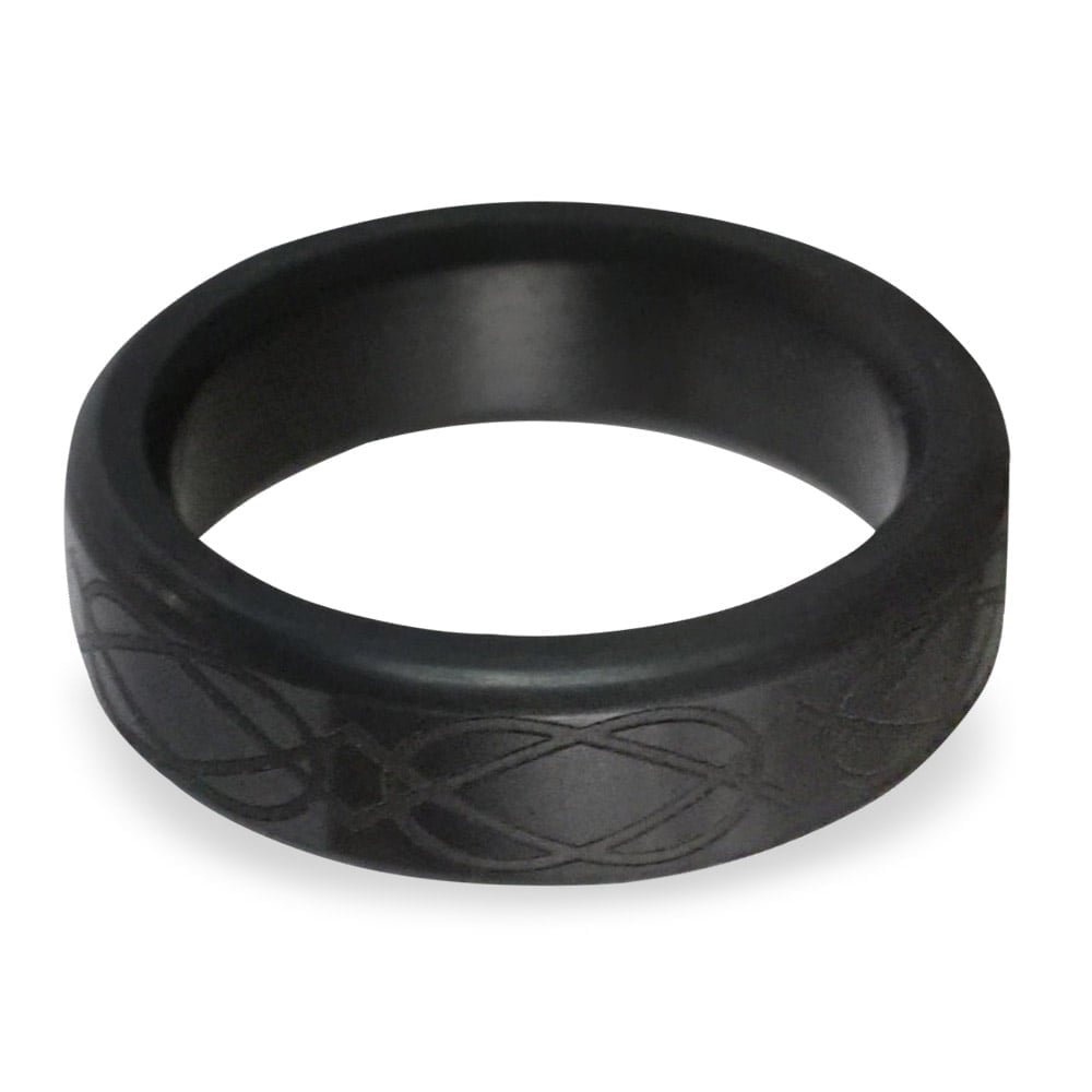 Kratos - Black Celtic Mens Engagement Ring In Elysium (6mm) | 03
