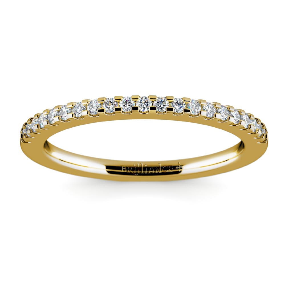 Yellow Gold Pave Diamond Ring (Matching Halo Design) | 02