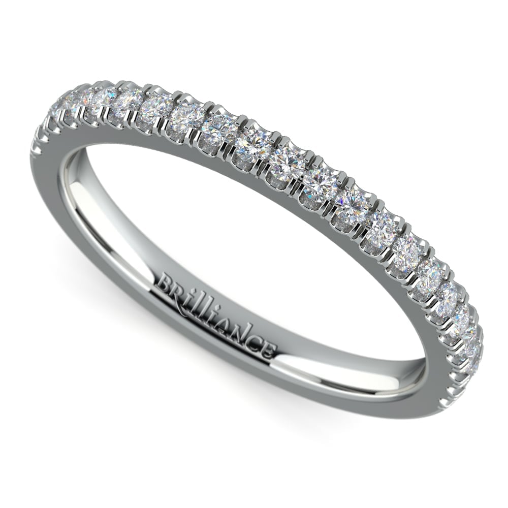Matching Square Halo Diamond Wedding Ring in White Gold | 01