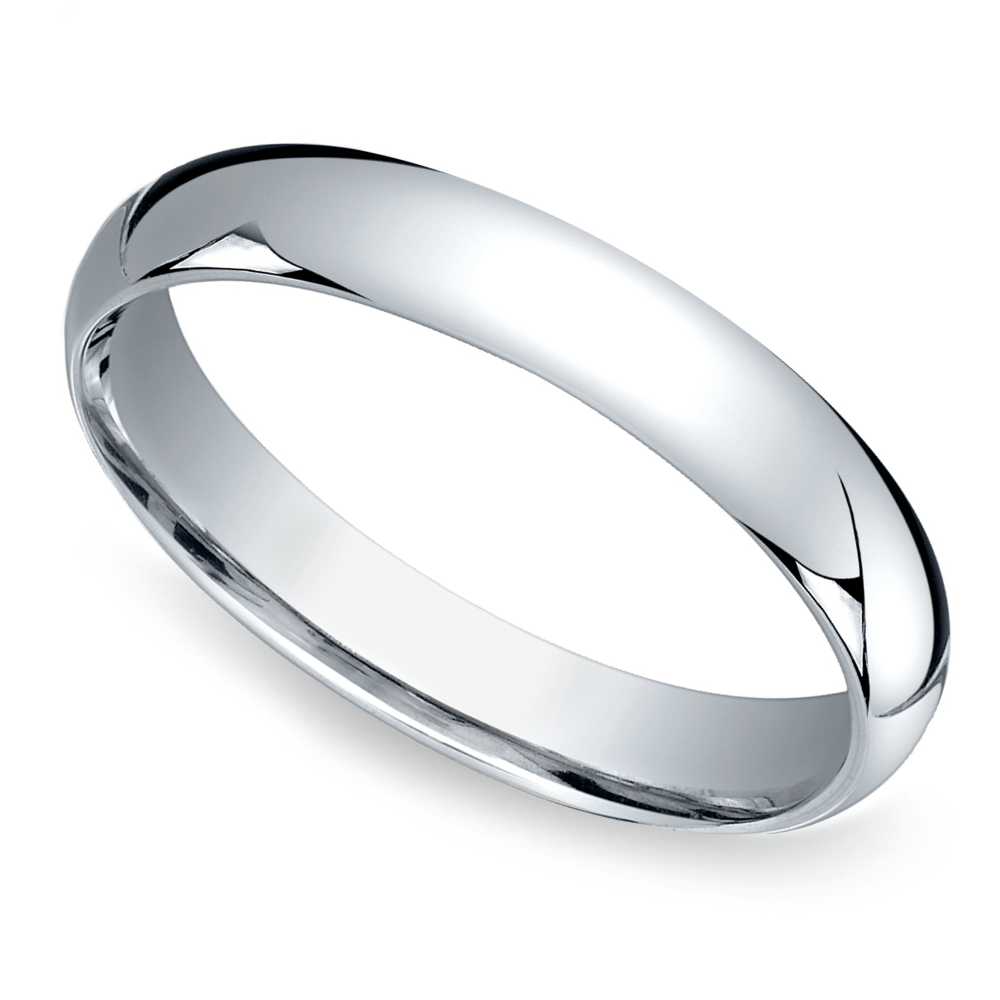 Mens Wedding Ring In Platinum (Mid-Weight 4mm) | 01