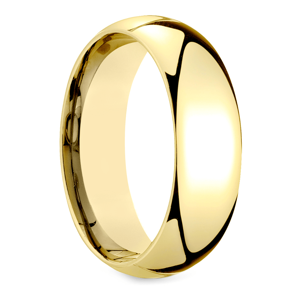Mid-Weight Men's Wedding Ring in 14K Yellow Gold (7mm) | Thumbnail 02
