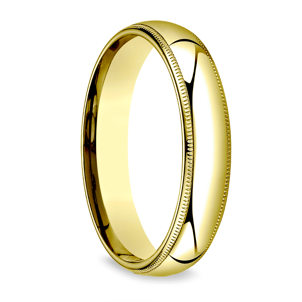 Milgrain Men's Wedding Ring in Yellow Gold (5mm) | 02