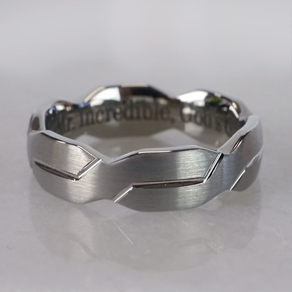 Mobius Strip Mens Ring - Tungsten Wedding Band (6mm) | 03