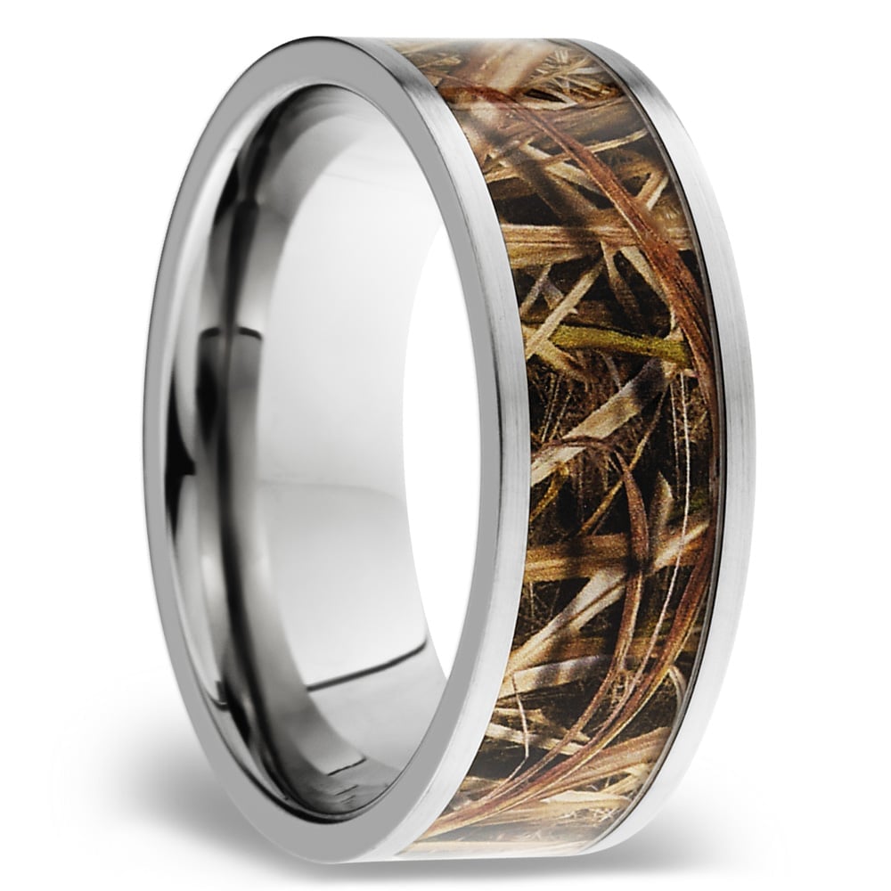 MossyOak SG Blades Inlay Men's Wedding Ring in Titanium (8mm) | 02