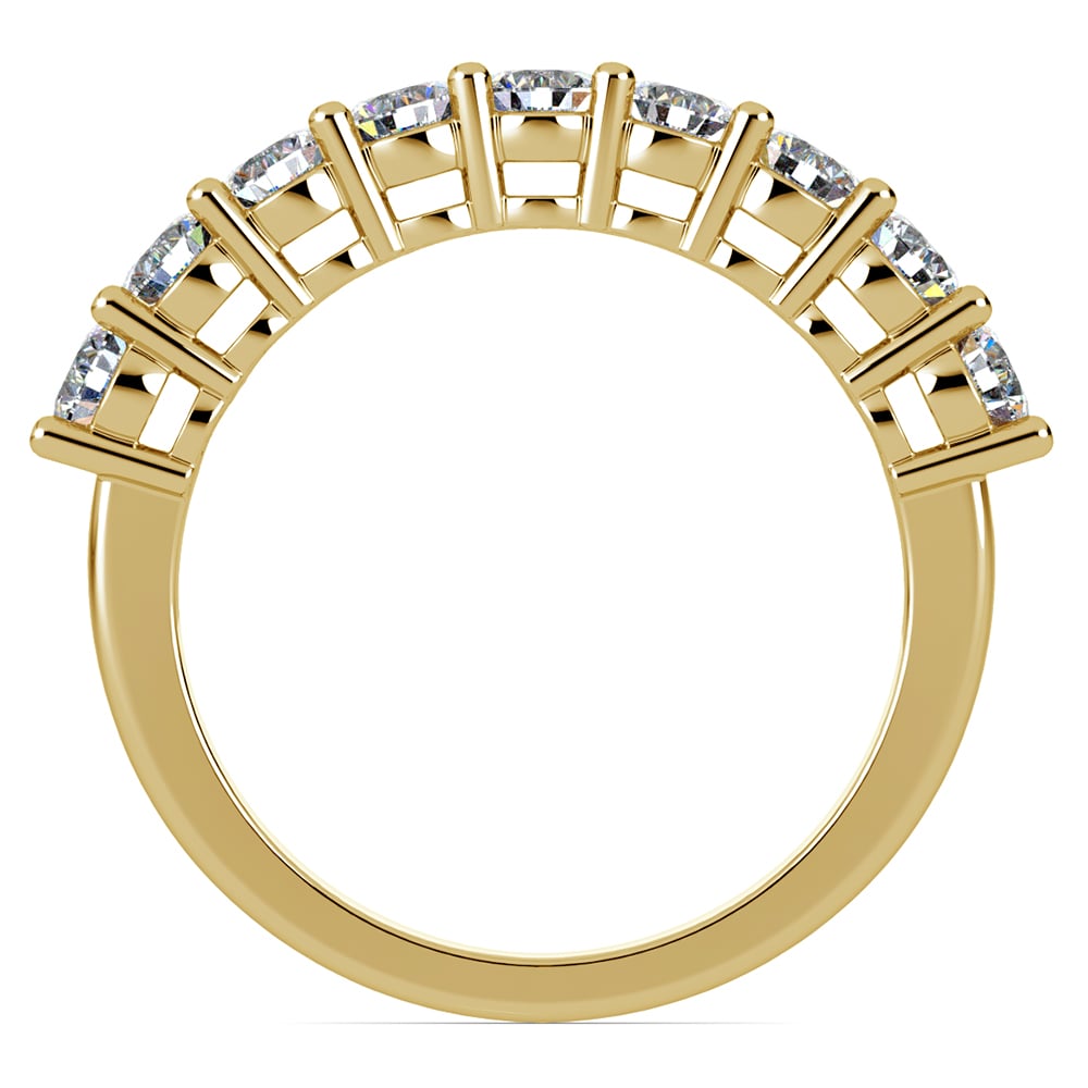 Nine Stone Diamond Wedding Ring In Yellow Gold (1 Ctw) | Thumbnail 03