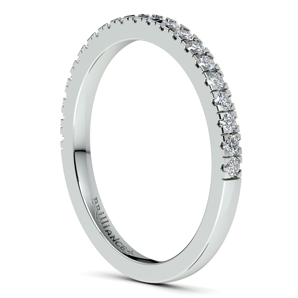 Petite Pave Diamond Wedding Ring In Palladium (1/4 Ctw) | 05