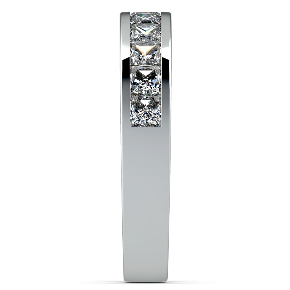 1 Ctw Princess Cut Channel Set Diamond Wedding Ring In Platinum | Thumbnail 05