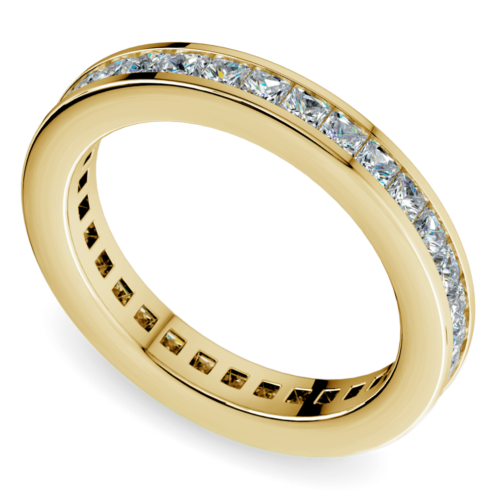 Princess Channel Eternity Ring in Yellow Gold (1 3/4 ctw) | 01