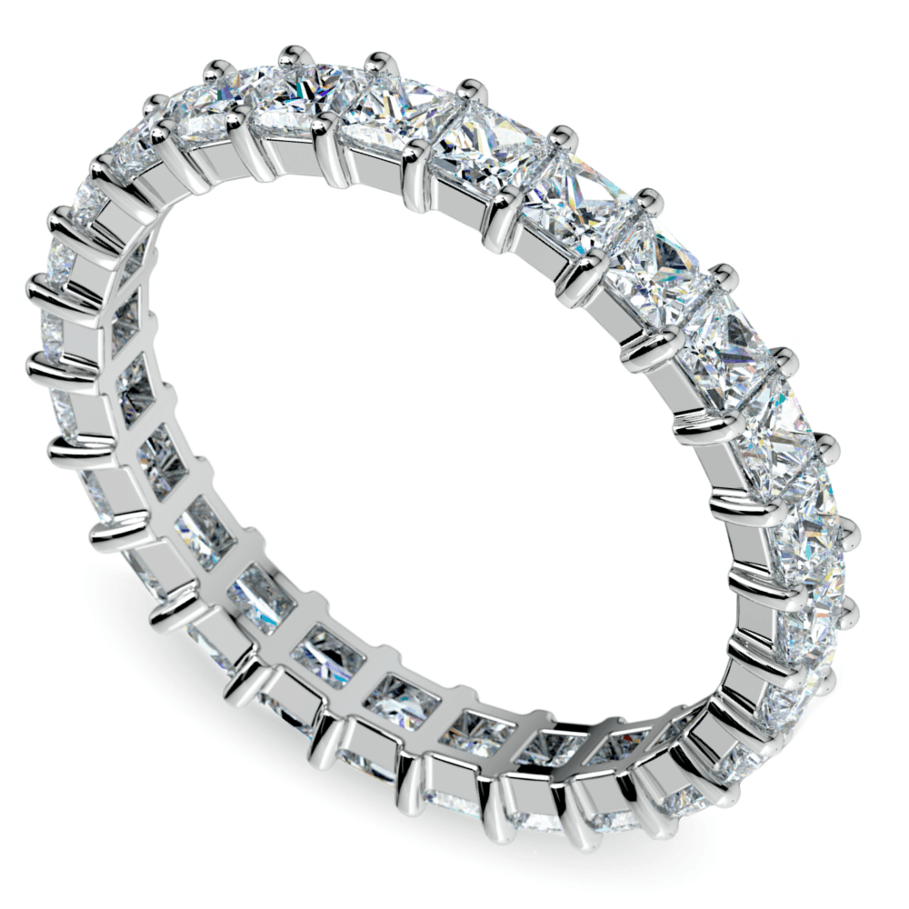 Platinum Princess Cut Diamond Eternity Ring (1 3/4 Ctw) | Thumbnail 01