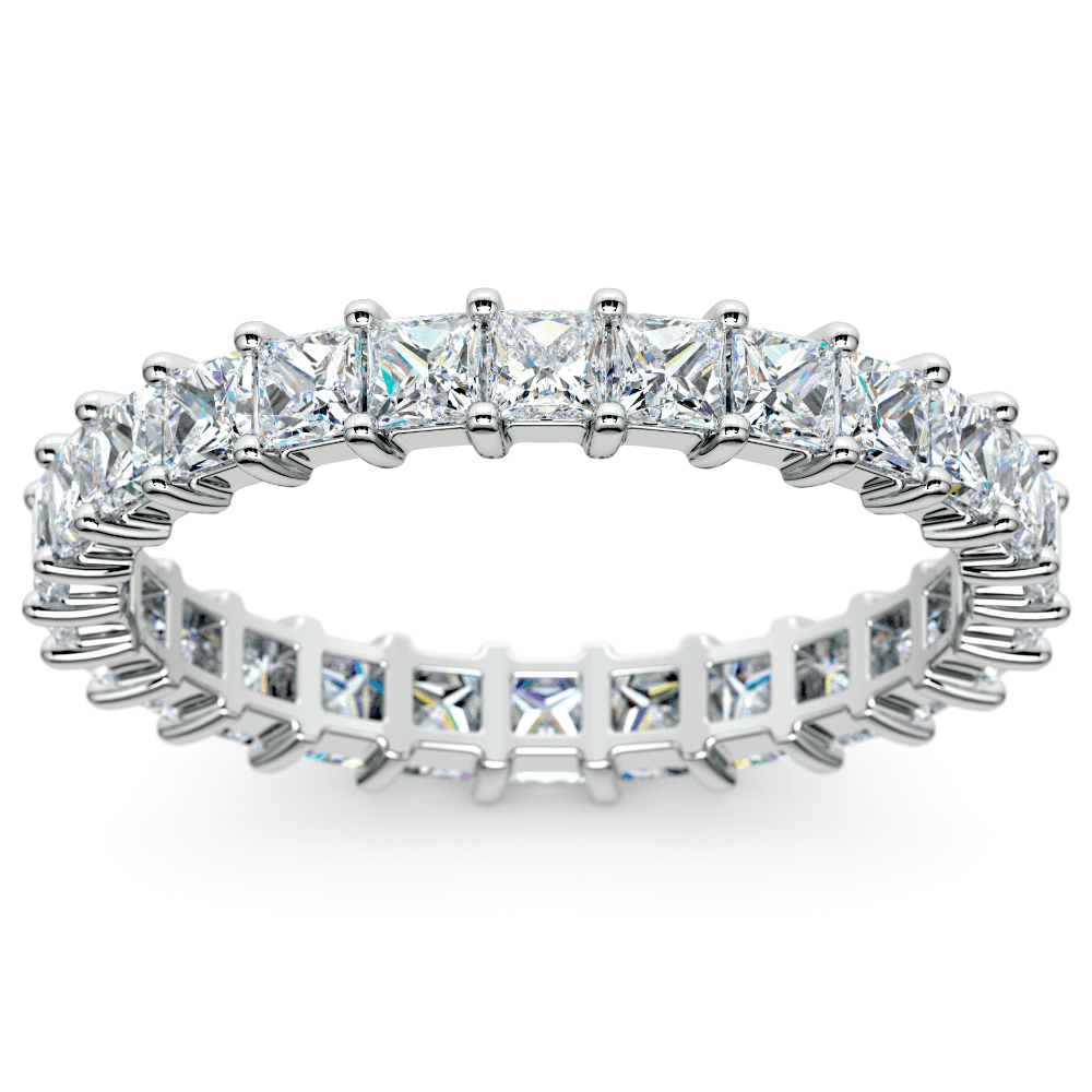 Platinum Princess Cut Diamond Eternity Ring (1 3/4 Ctw) | 02