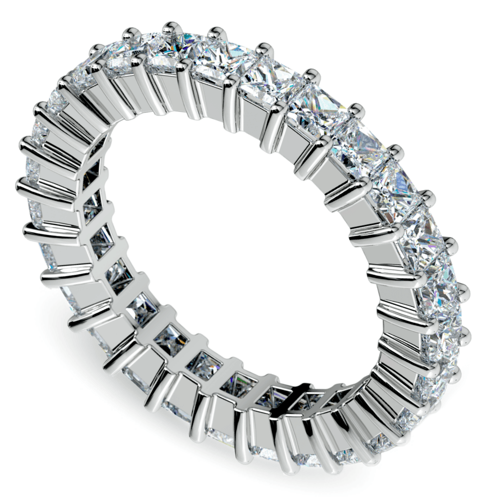 2 3/4 Ctw Princess Cut Eternity Ring In White Gold | Zoom