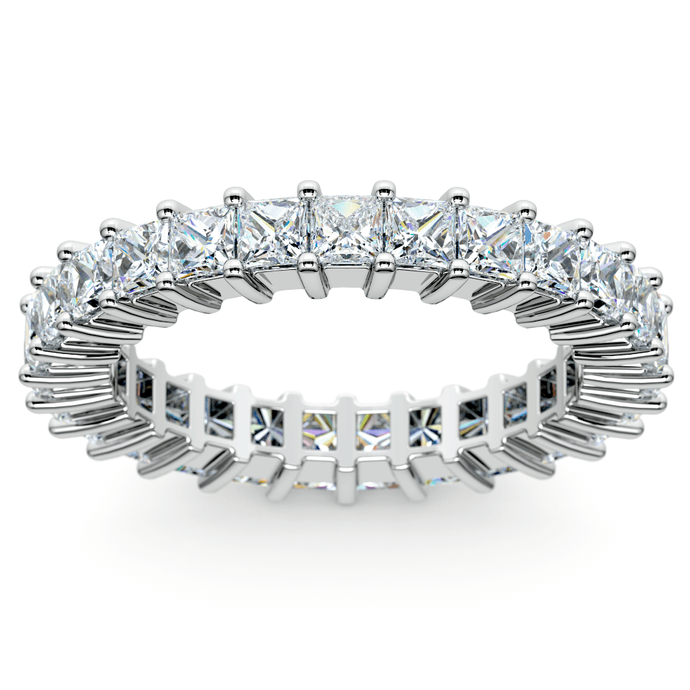 2 3/4 Ctw Princess Cut Eternity Ring In White Gold | Thumbnail 02