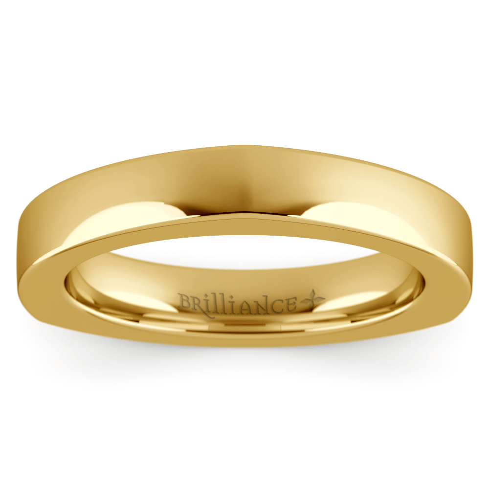 Rocker Shank Wedding Ring In Gold (3.5 Mm) | 03