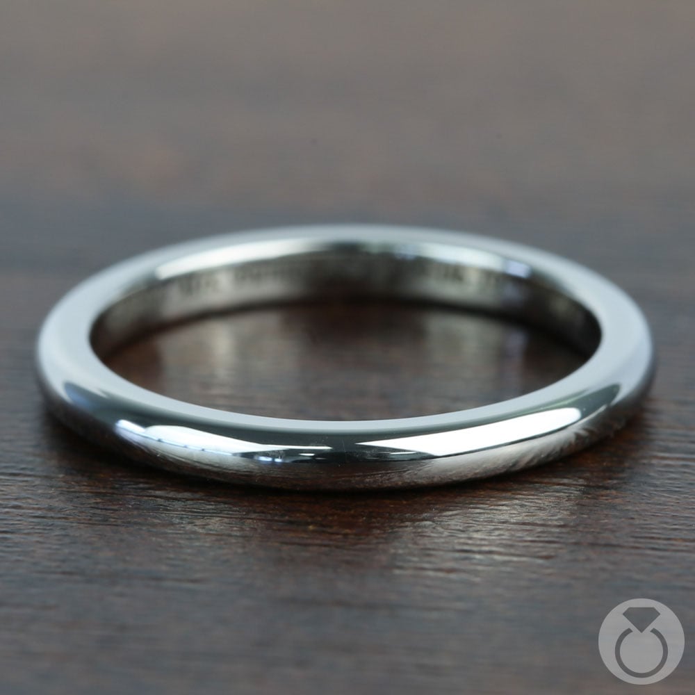 Rounded Wedding Ring In Tungsten (2mm) | 06