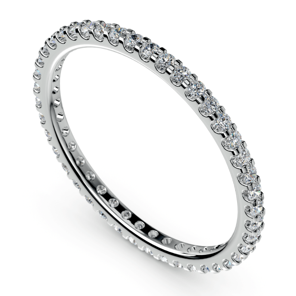 Palladium Eternity Scalloped Diamond Ring (3/8 Carat Total Weight) | 01