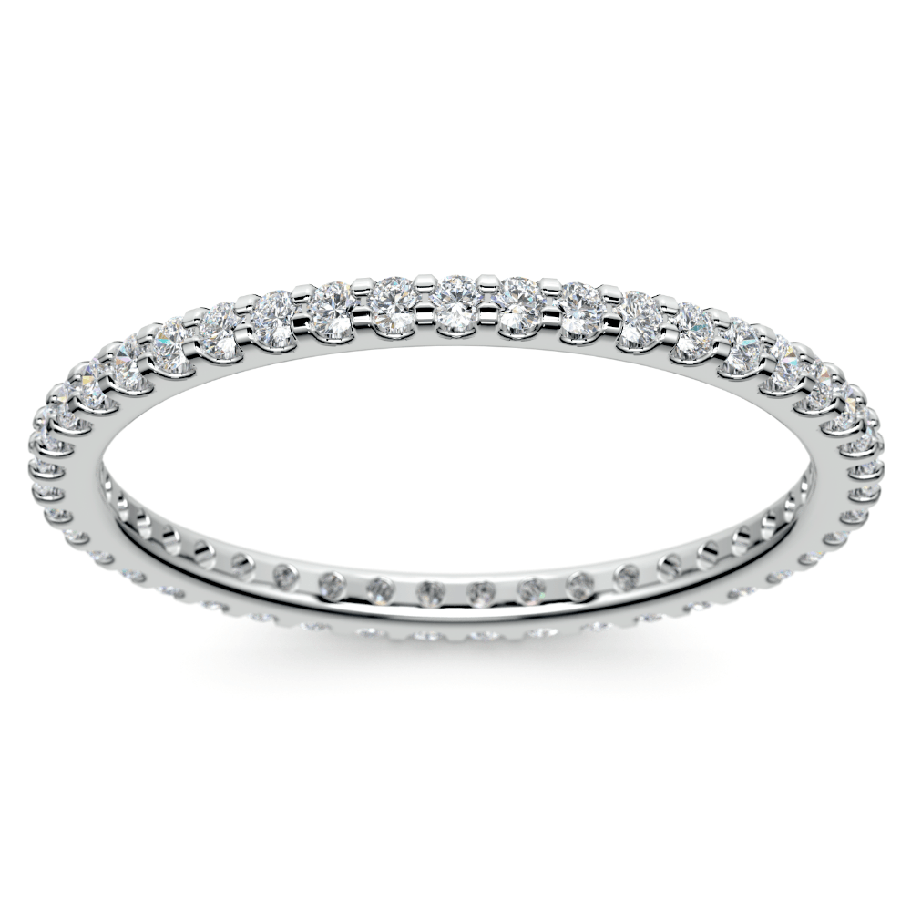 Palladium Eternity Scalloped Diamond Ring (3/8 Carat Total Weight) | 02