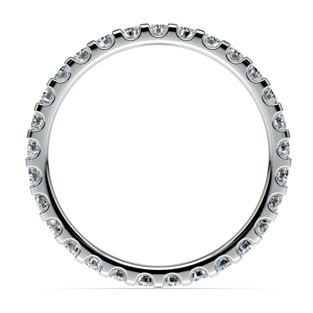 One Carat Platinum Scalloped Diamond Eternity Ring  | Thumbnail 03