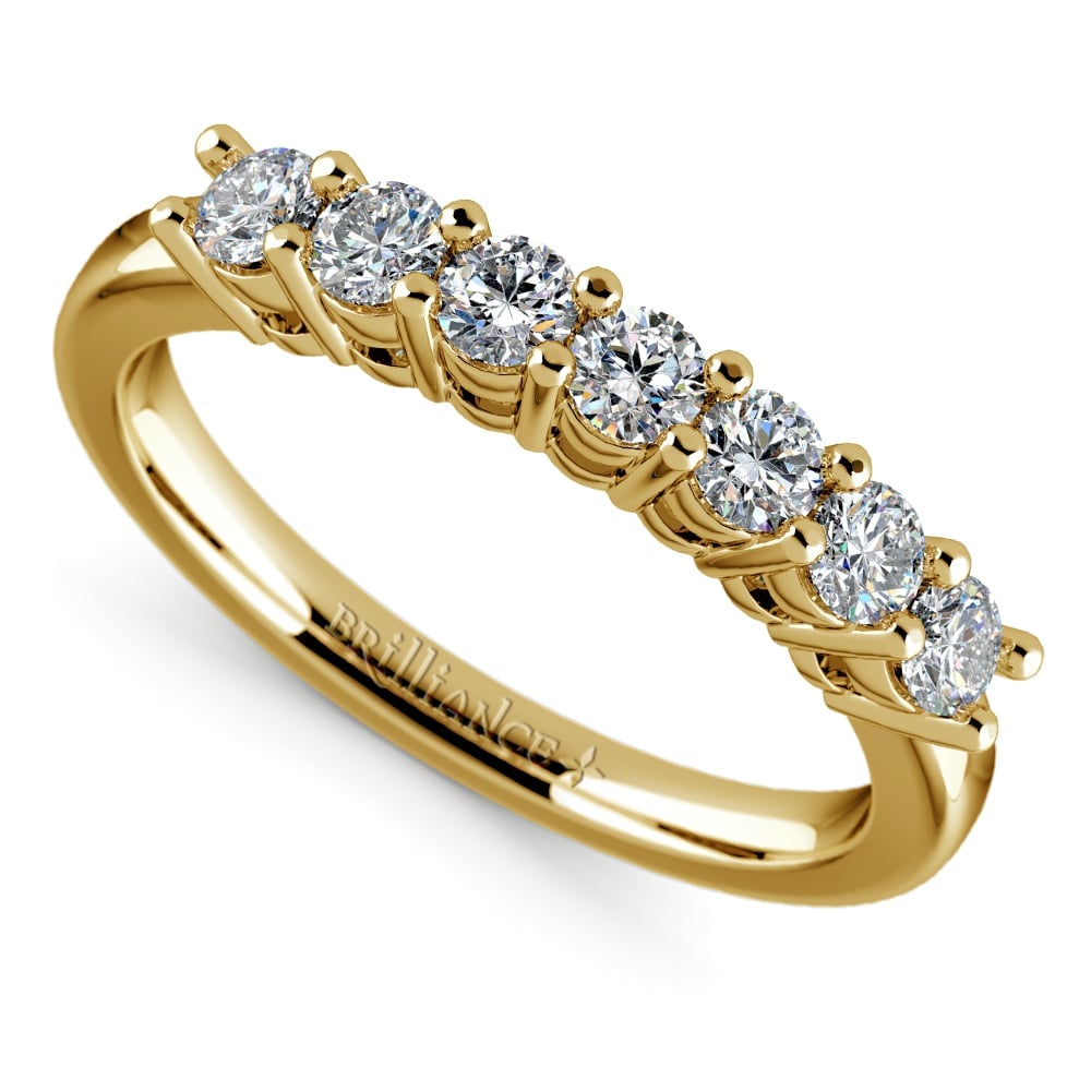 Seven Stone Diamond Ring In Yellow Gold (1/2 Ctw) | Thumbnail 01