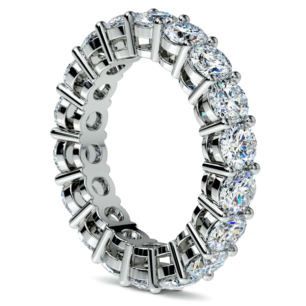 5 Ctw Platinum Round Cut Diamond Eternity Ring | Thumbnail 04