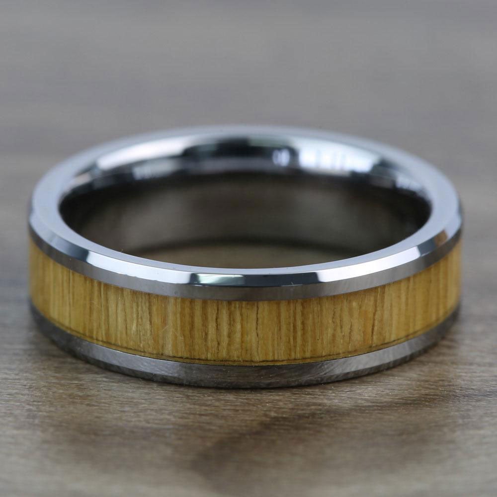 Mens Tungsten And Ash Wood Wedding Band - The Tinder | 04