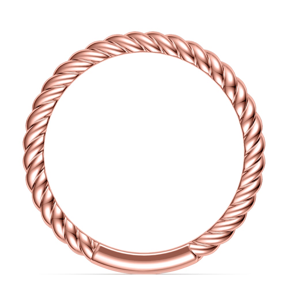Classic Rose Gold Twisted Wedding Band | 03