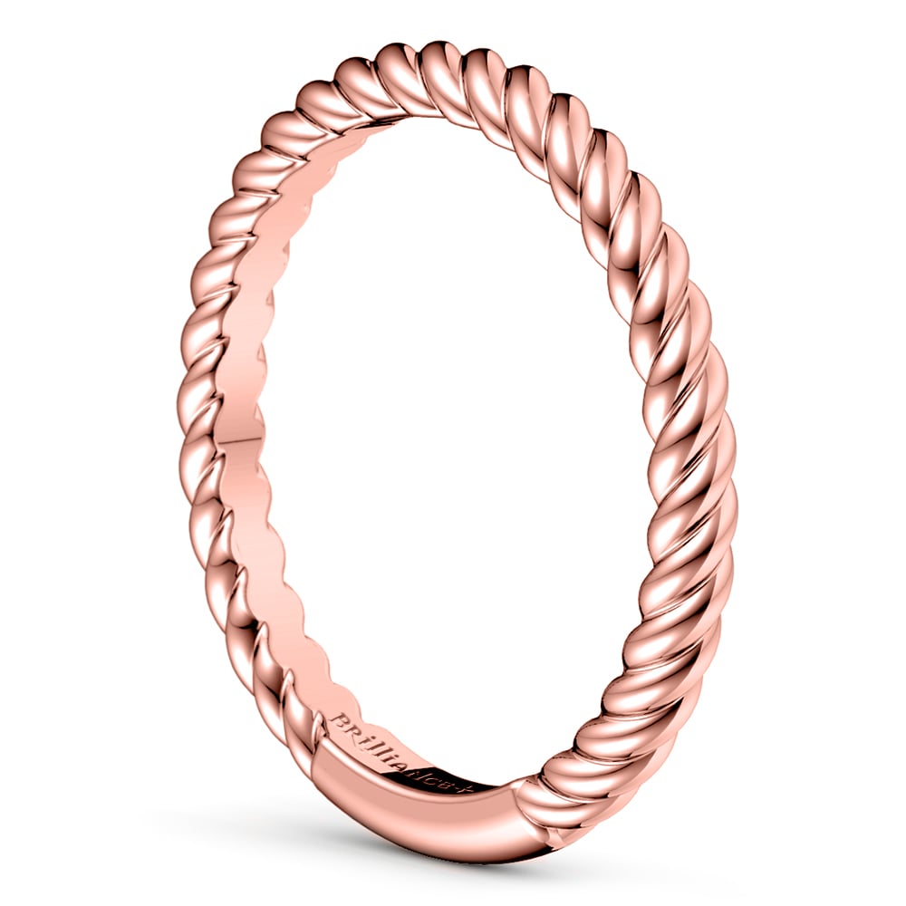 Classic Rose Gold Twisted Wedding Band | Thumbnail 04