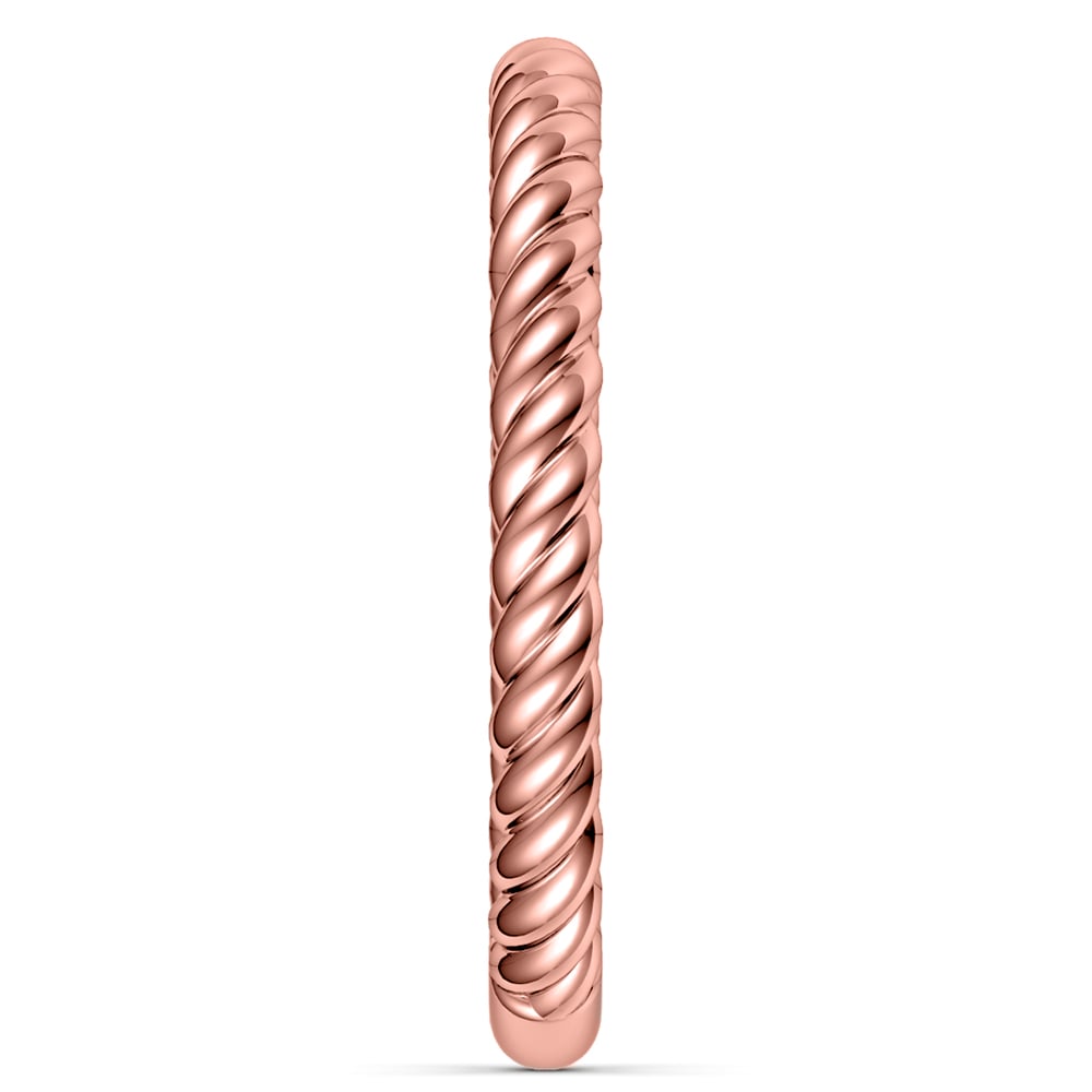Classic Rose Gold Twisted Wedding Band | 05