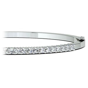 14K White Gold Diamond Bangle Bracelet (1 1/2 Ctw)