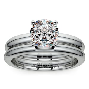 Classic Comfort Fit Diamond Bridal Set in White Gold