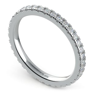5/8 Ctw Petite Pave Eternity Ring In White Gold